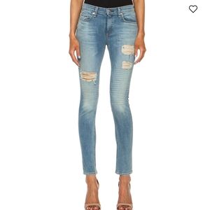 Rag & bone  Light Blue Distressed Skinny Jeans 26